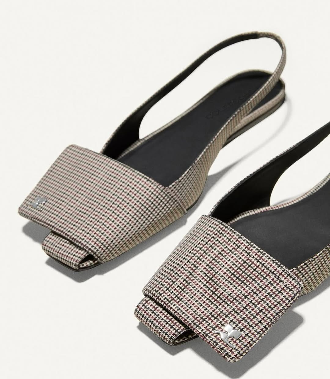 Houndstooth grace slingback