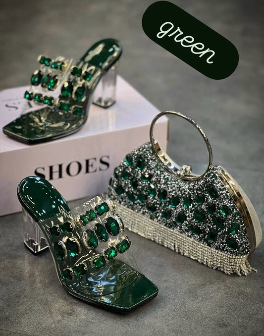 Summer Crystal Glass Heel (Green)