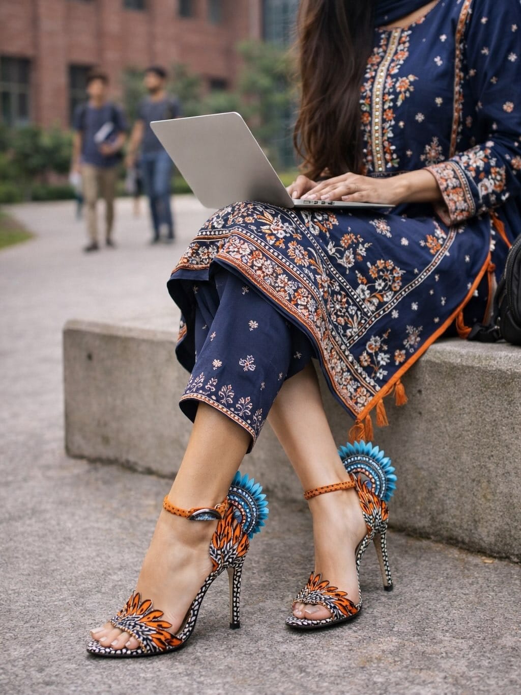 Peacock Flame Stiletto