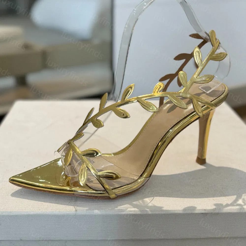 Patent leaf heels (Gold)