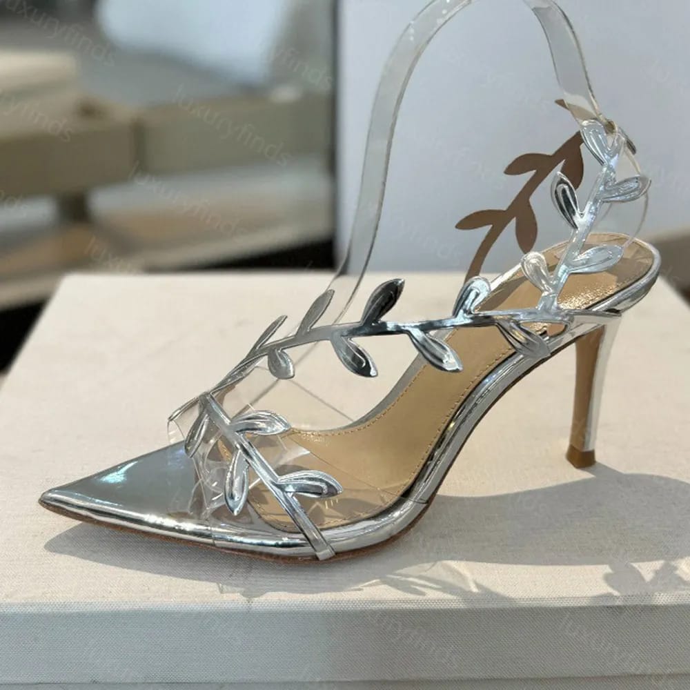 Patent leaf heels (Silver)