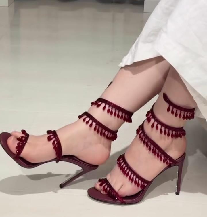 Spiral beads heel