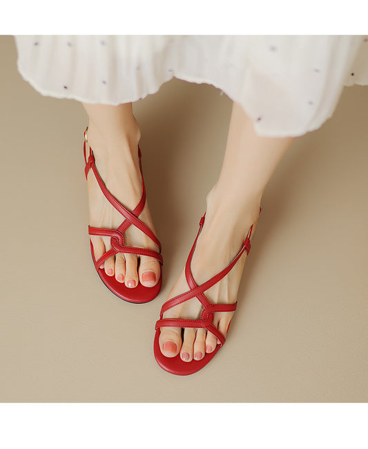 Dusto Elegant women sandals- Red