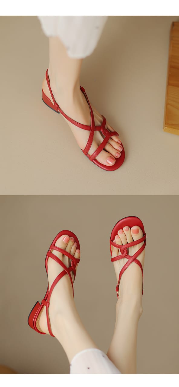 Dusto Elegant women sandals- Red