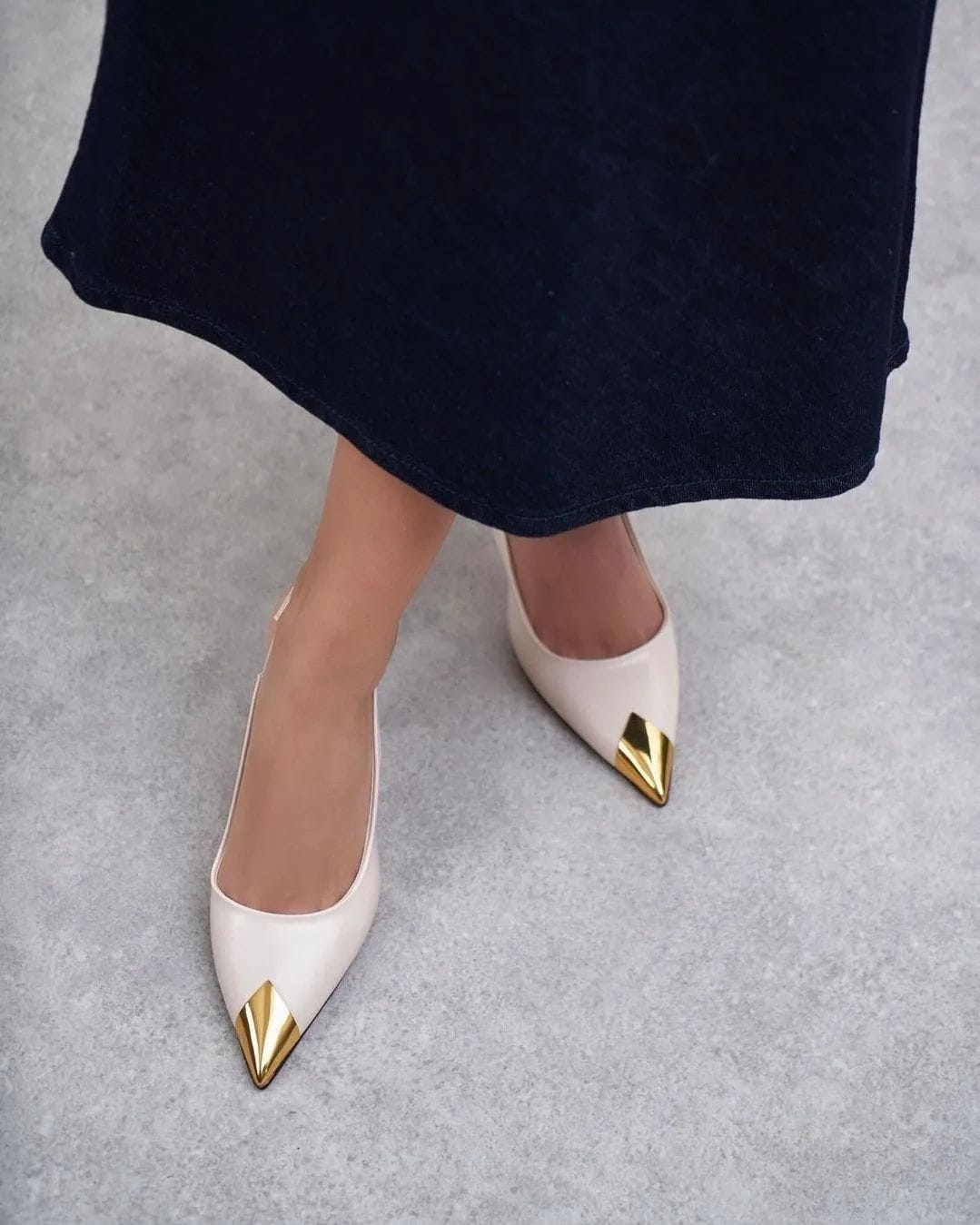 Slingback Shoes for women-Off white