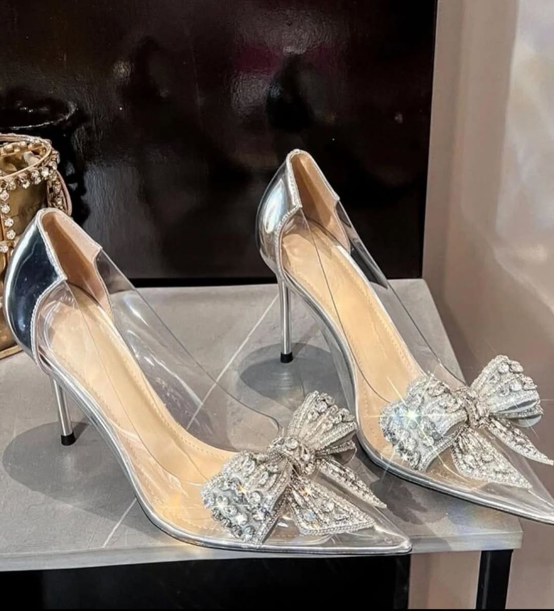 Fancy heel Butterfly-White