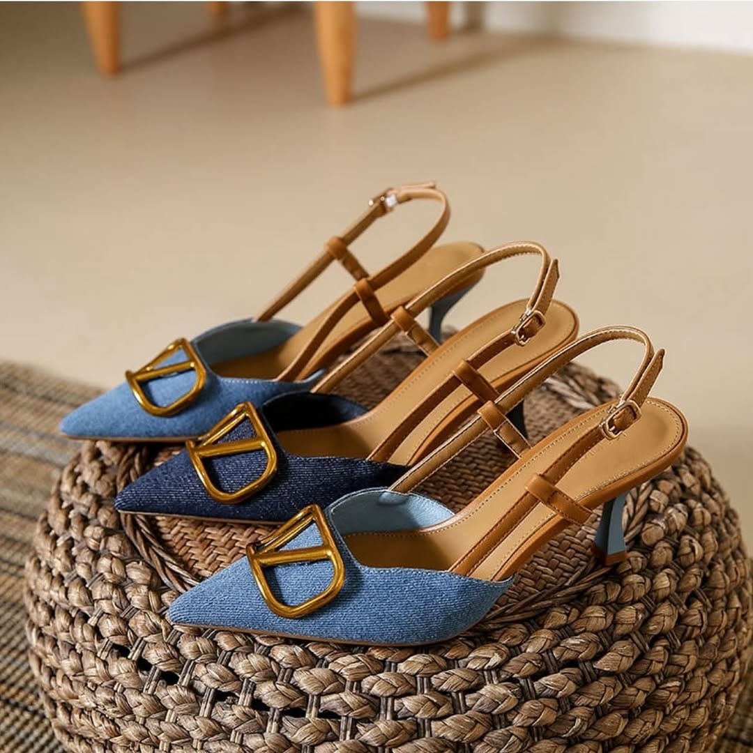 Denim heel (Blue)