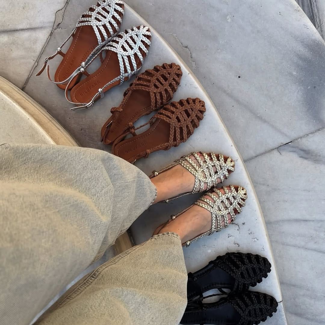 Roman woven sandals (Beige)