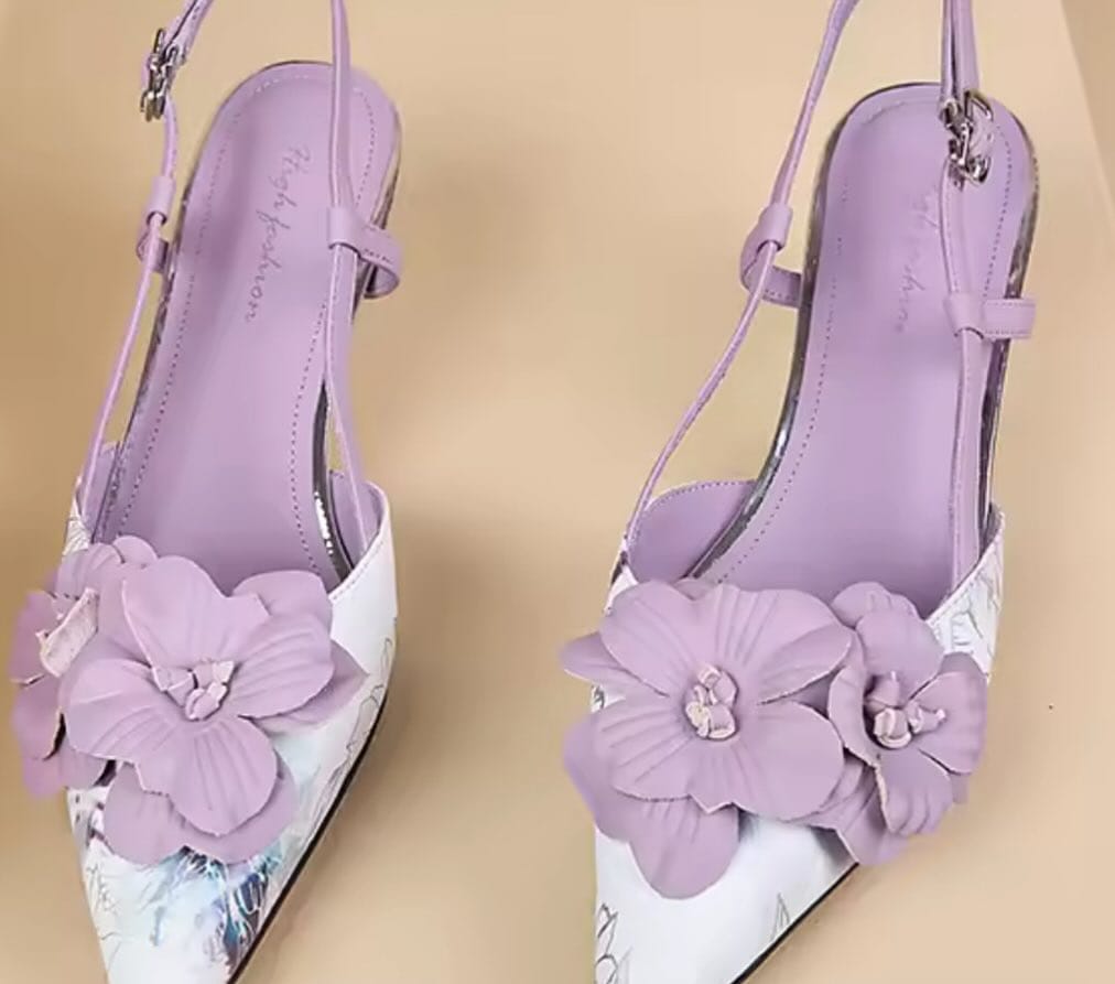 Columbiaan printed sandals (Lilac)