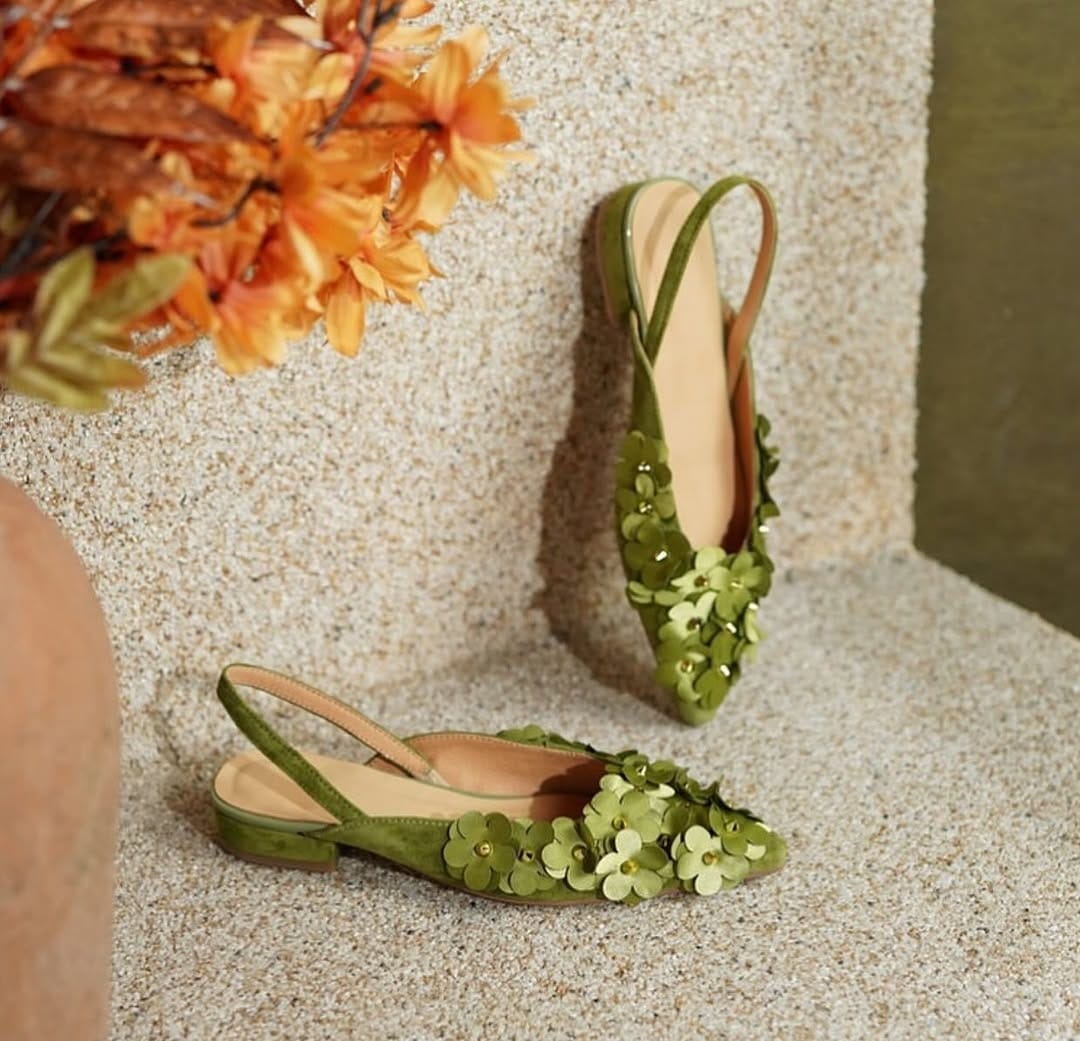 Petal Grace Flats (Green)