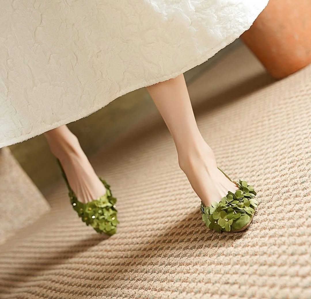 Petal Grace Flats (Green)
