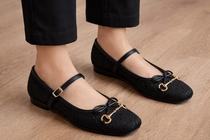 Aurora Mary Jane flats (Black)