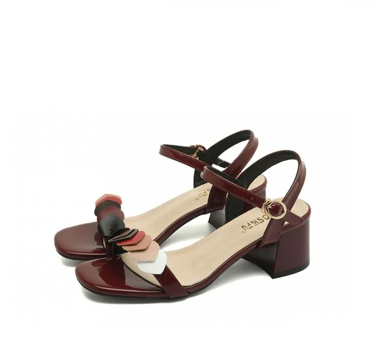 Leisure Women Sandals- Burgundy