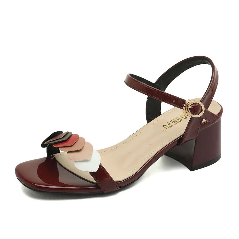 Leisure Women Sandals- Burgundy