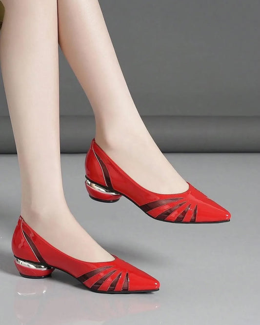 Chunky Heel- Red