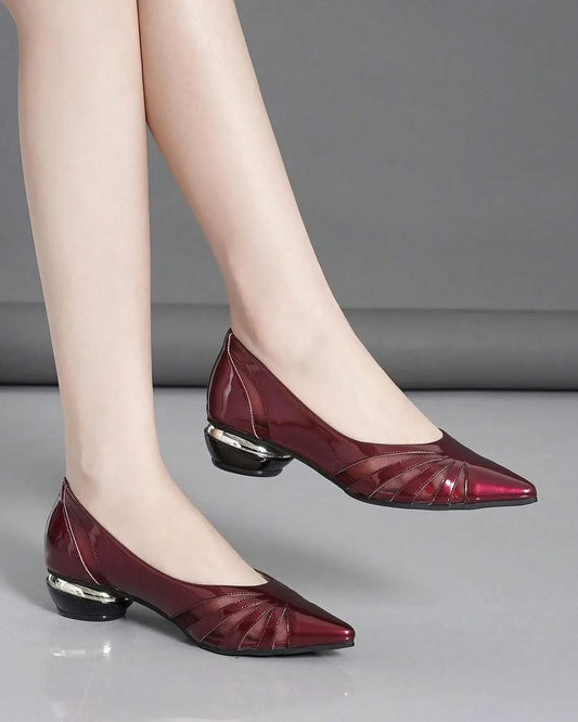 Chunky Heel- Mehroon