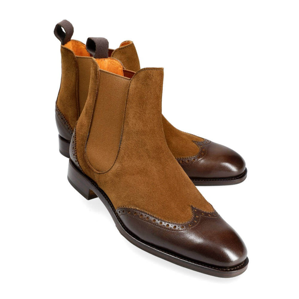 Wingtip Chelsea- Brown- 100% Pure leather