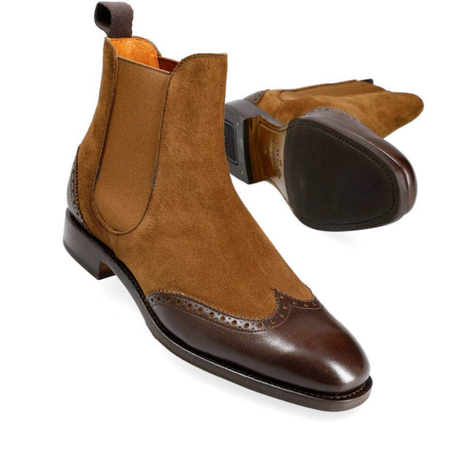 Wingtip Chelsea- Brown- 100% Pure leather
