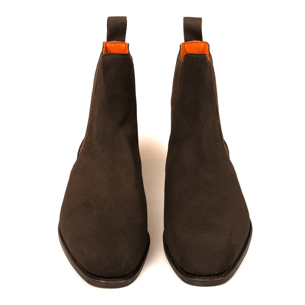Chelsea Plain Shoes- Brown-100% Pure leather