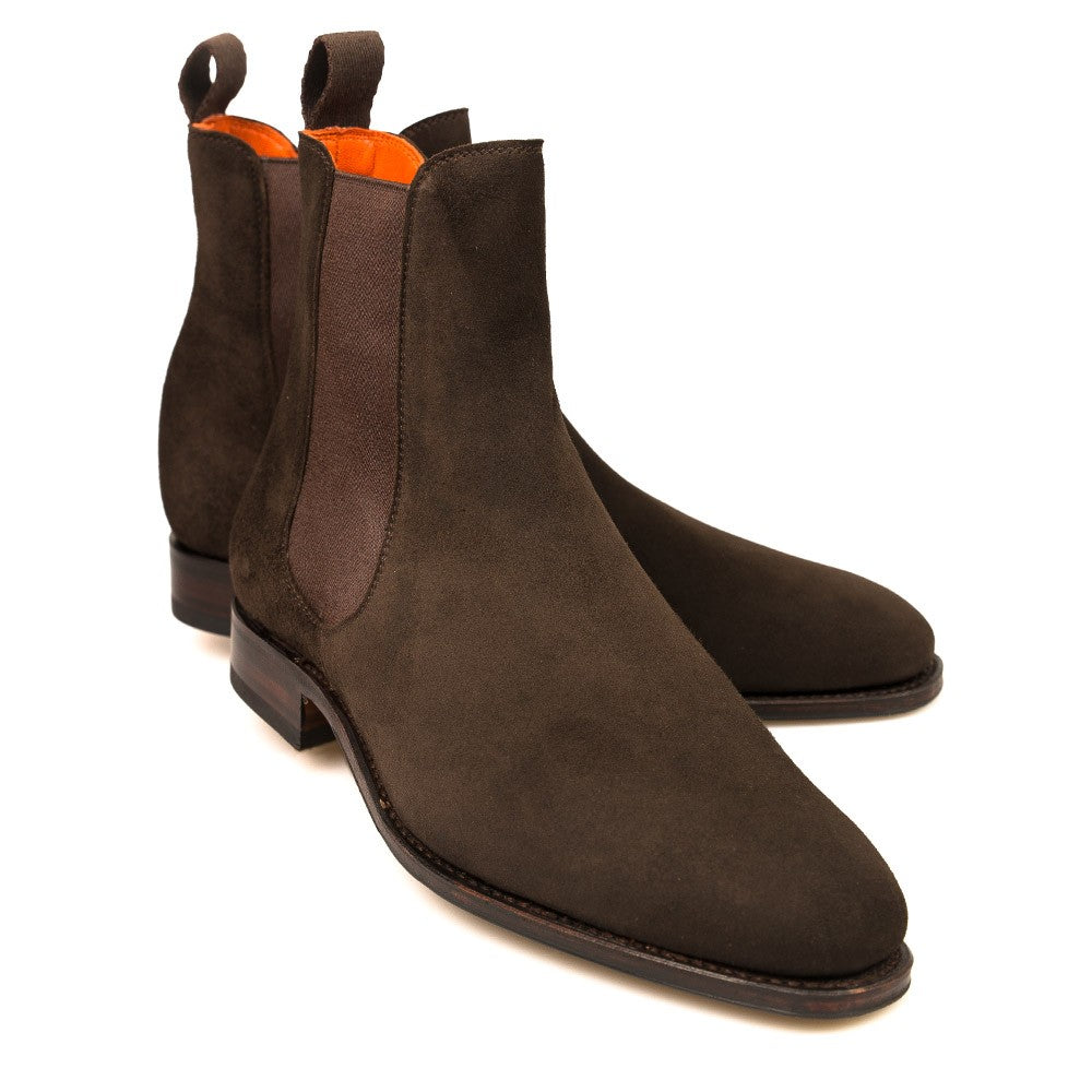 Chelsea Plain Shoes- Brown-100% Pure leather