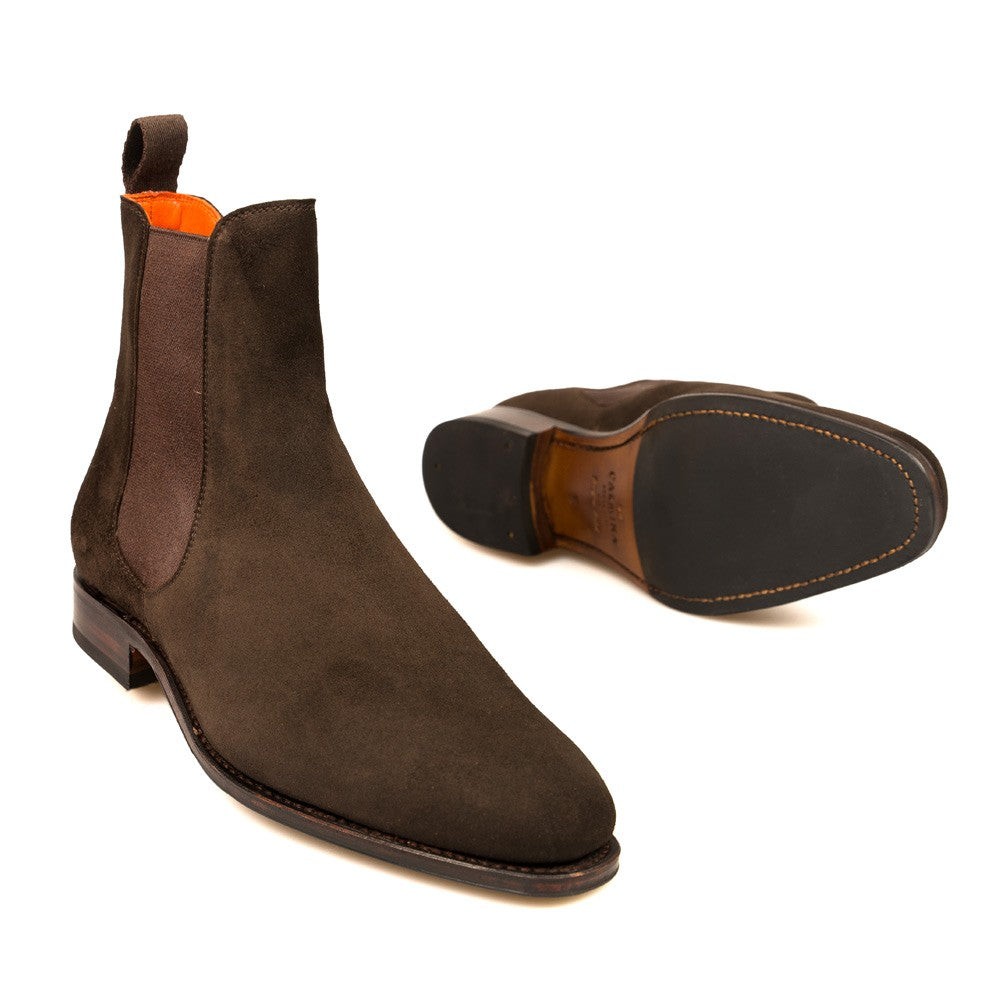 Chelsea Plain Shoes- Brown-100% Pure leather